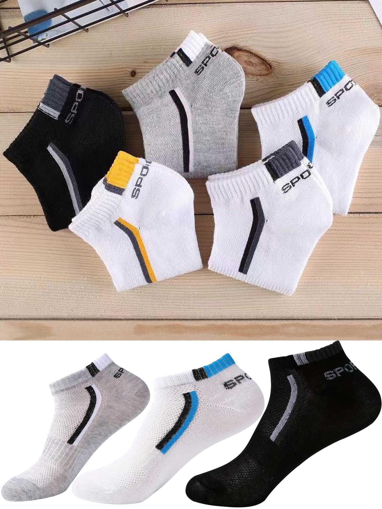 30pairs Men's Fashion Cotton B - Ankle Sock Low Cut 评论和价格