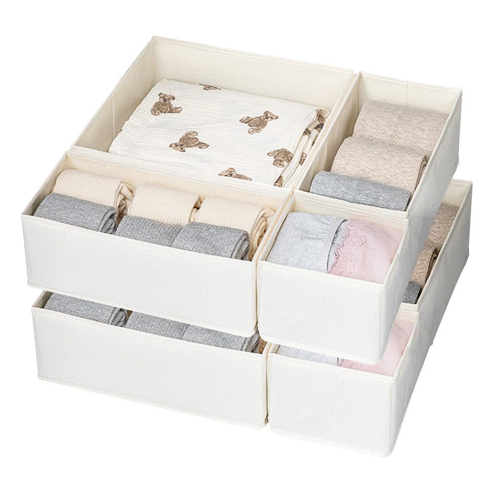 Foldable Cotton Linen Storage  - Sock Organizer Tray 评论和价格
