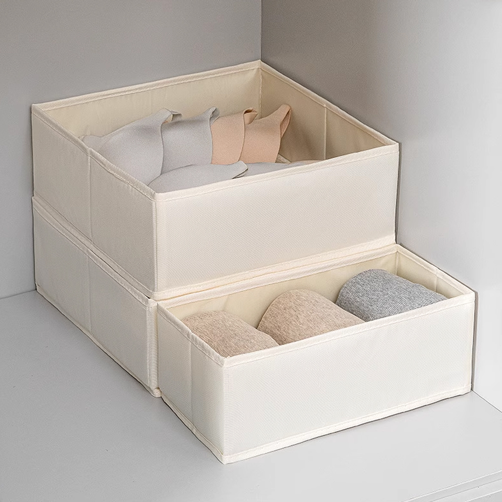 Foldable Cotton Linen Storage  - Sock Organizer Tray 评论和价格