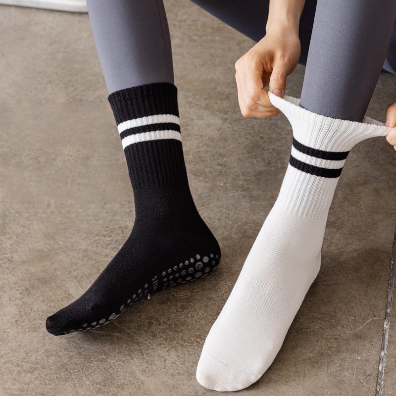 Women Non Slip Yoga Socks, Gri - No Show Sock Women 评论和价格