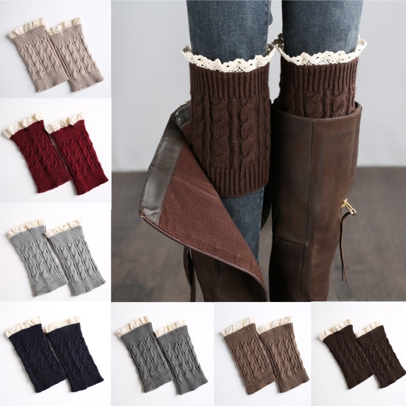 Winter Knit Solid Leg Warmers  - Thermal Sock Winter 评论和价格