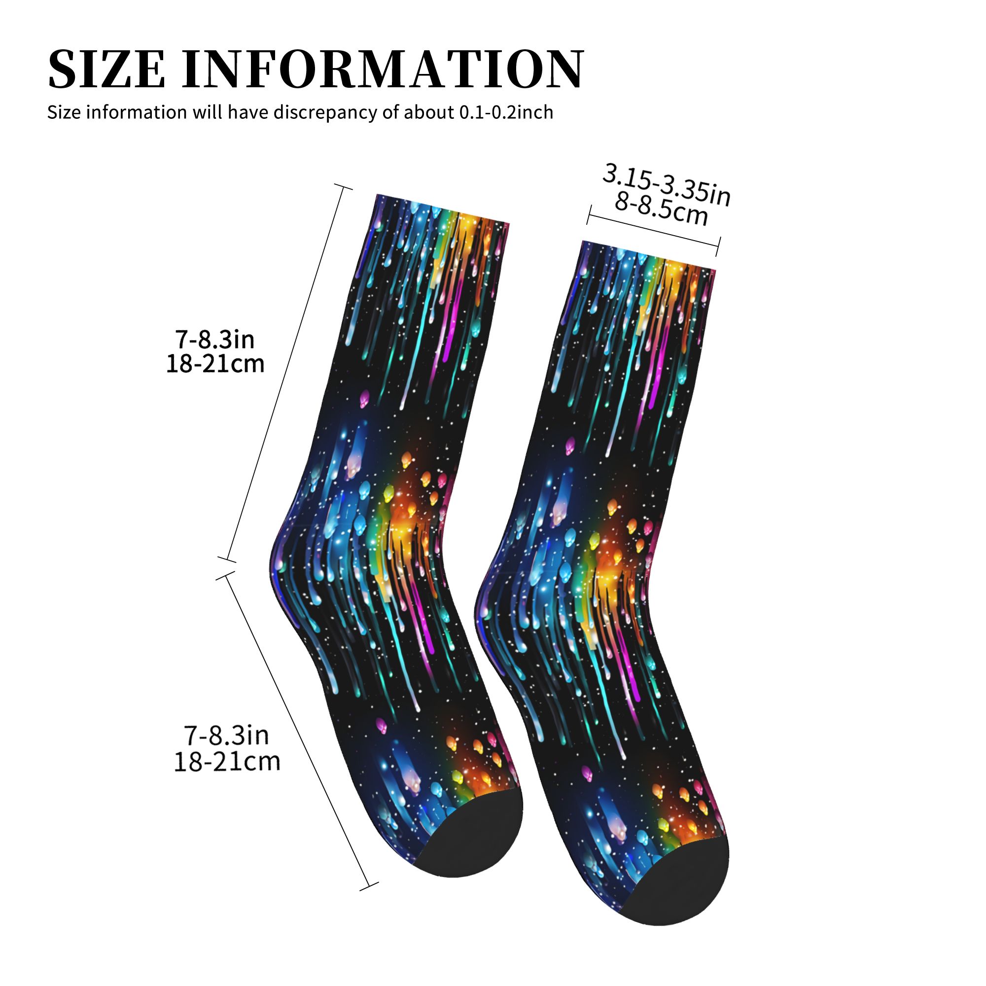 Cute Men's Dripping Rainbow Li - Dress Sock Men 评论和价格