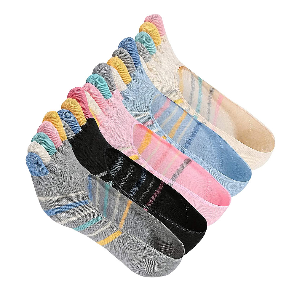 5 Pairs Yoga Five Finger Socks - Invisibility Sock Loafer 评论和价格