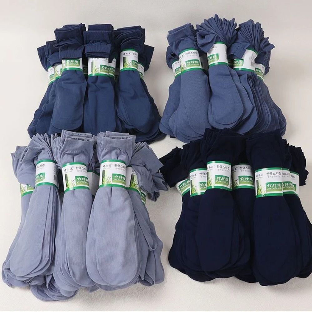 10pairs New Breathable Men Ice - Silk Sock Bamboo 评论和价格