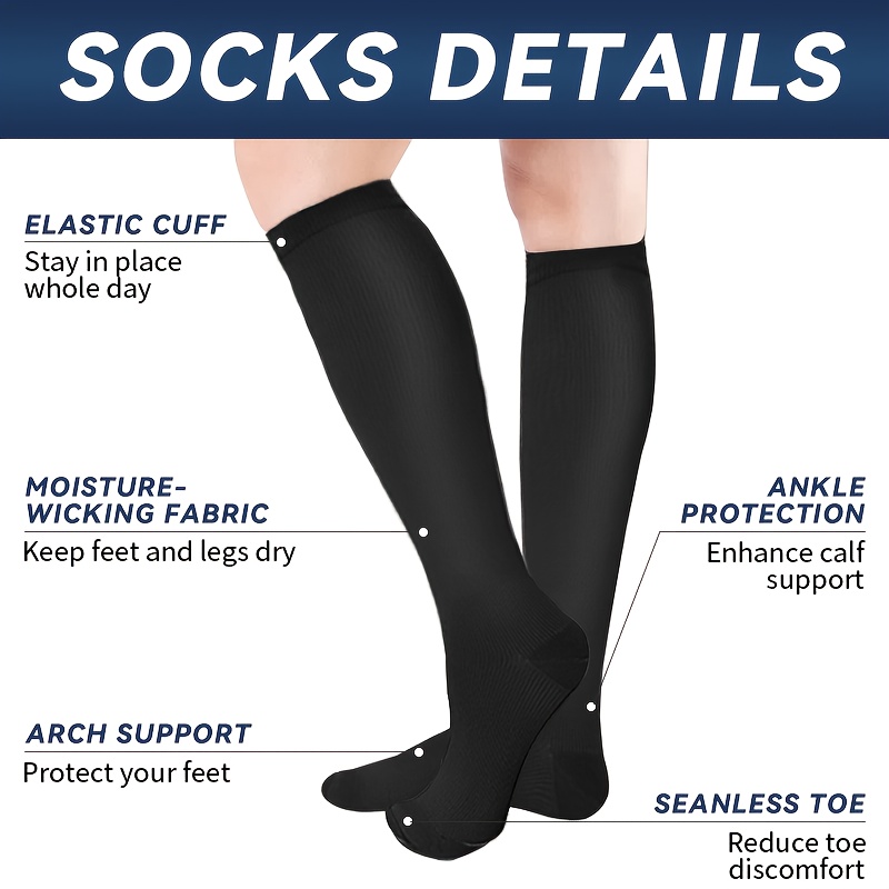 6 Pairs Mid-Calf Compression S - Wool Hiking Sock 评论和价格