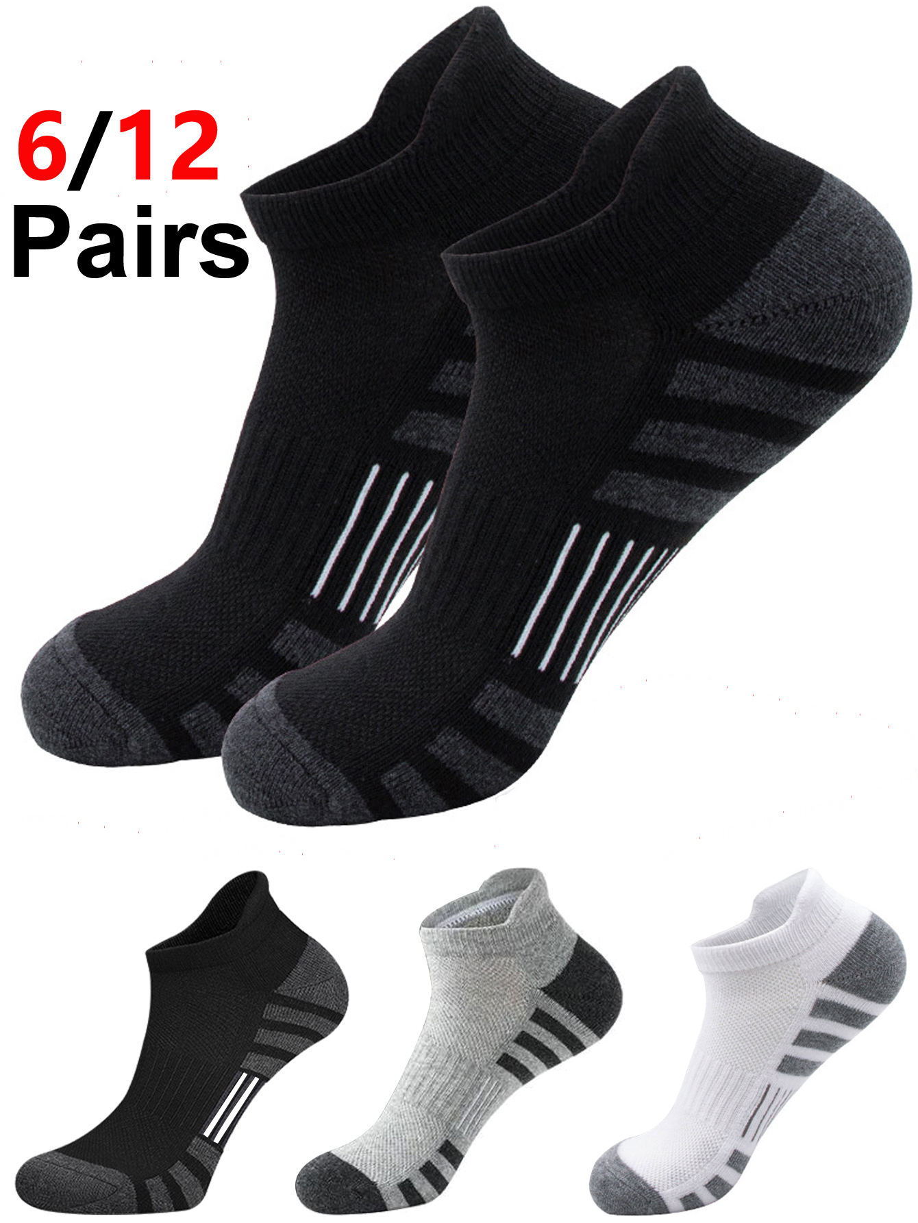 6/24 Pairs Cushioned Breathabl - Athletic Sock Cushion 评论和价格