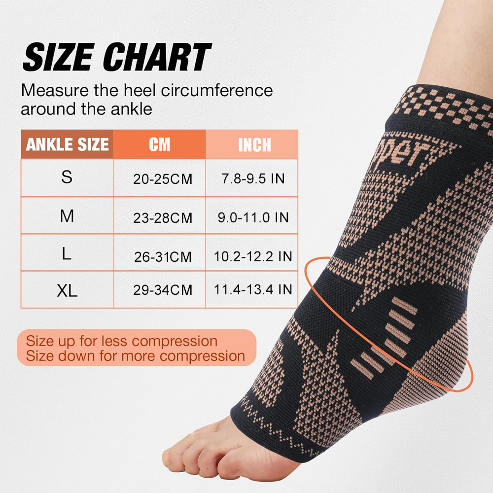 2PCS Copper Ankle Brace Suppor - Ankle Brace Sock 评论和价格