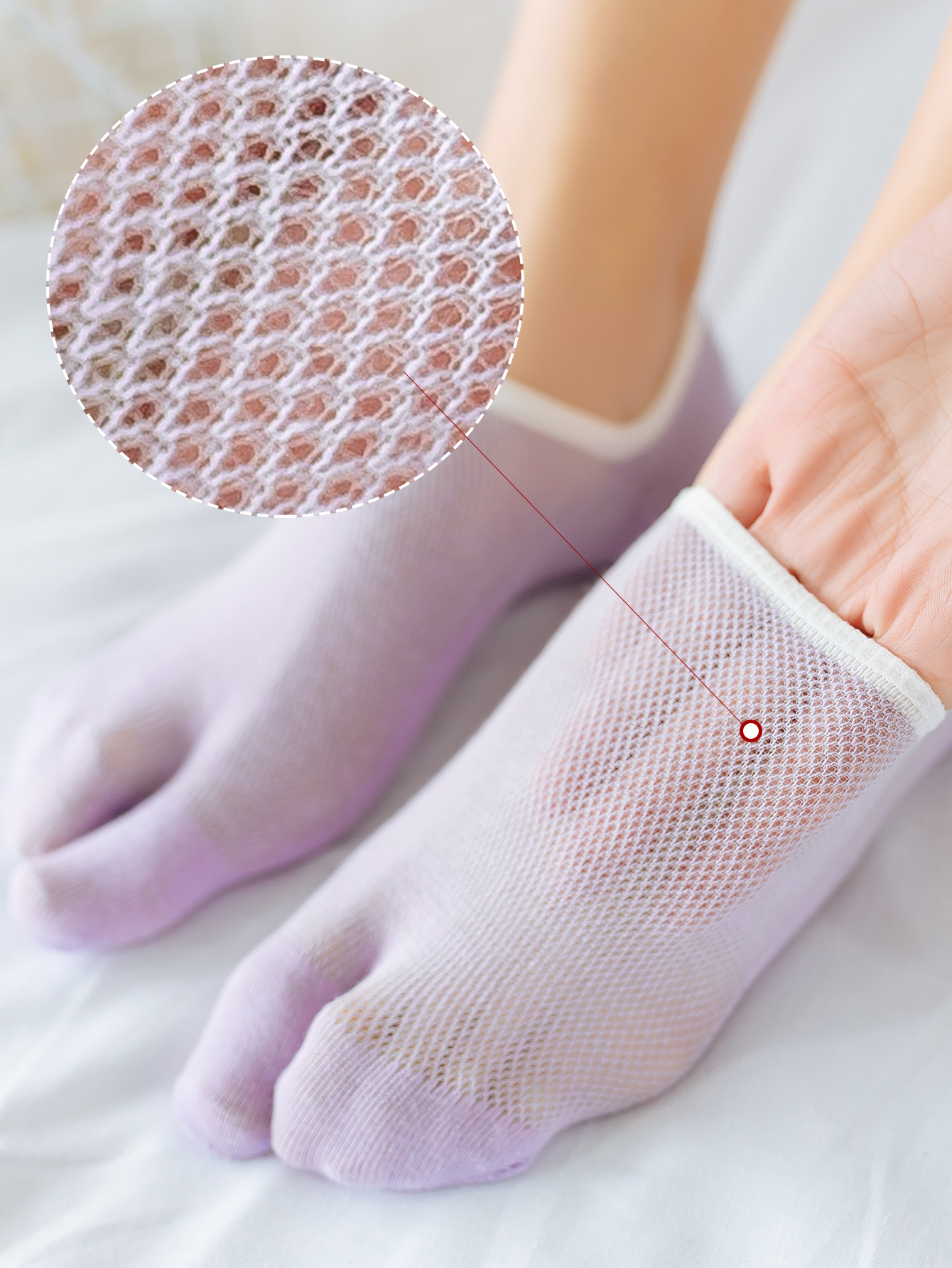 3 Pairs Women's Split-Toe Sock - Toe Sock Split 评论和价格
