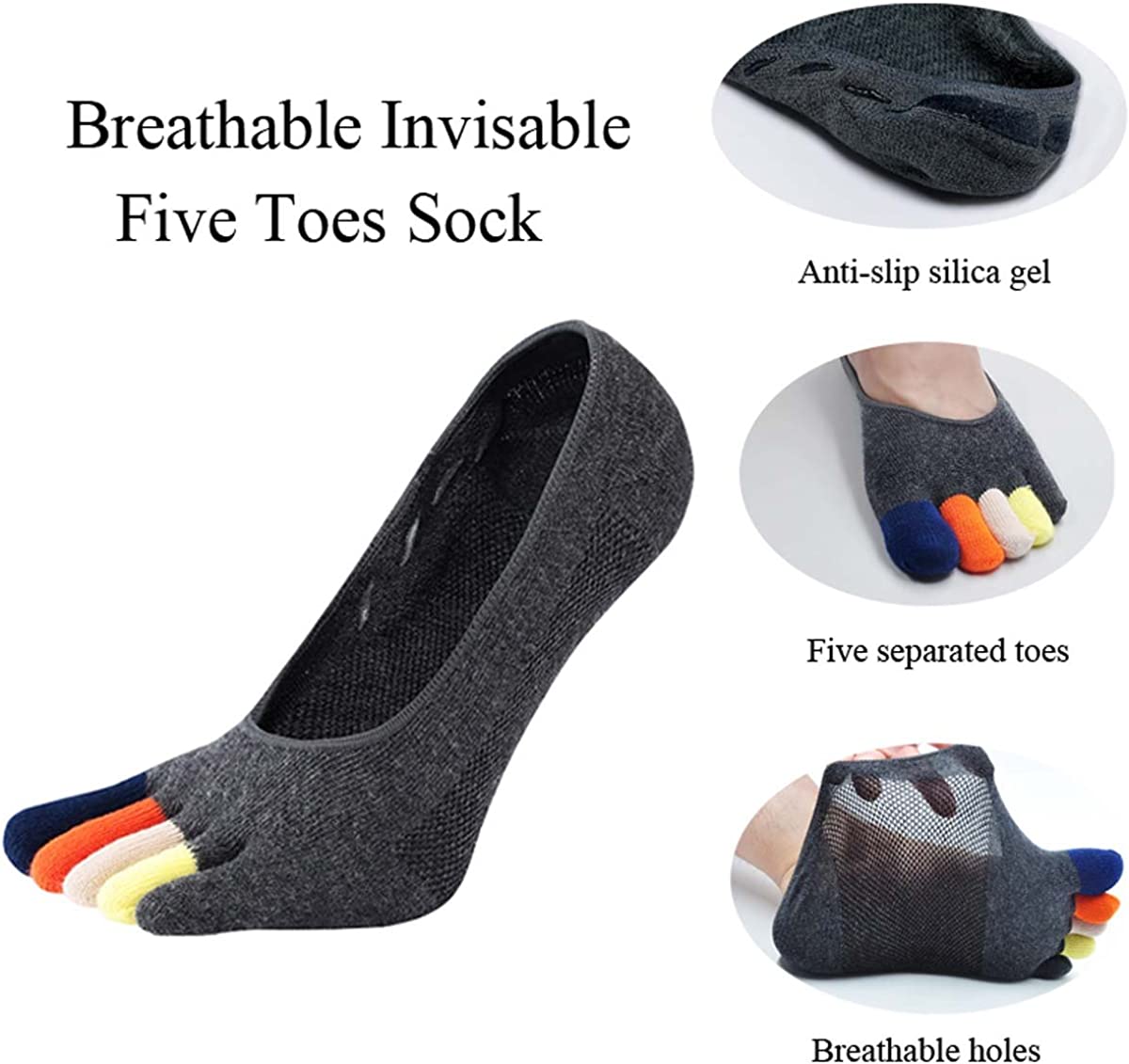 5 Pairs Colorful Loafer Socks  - Invisibility Sock Loafer 评论和价格