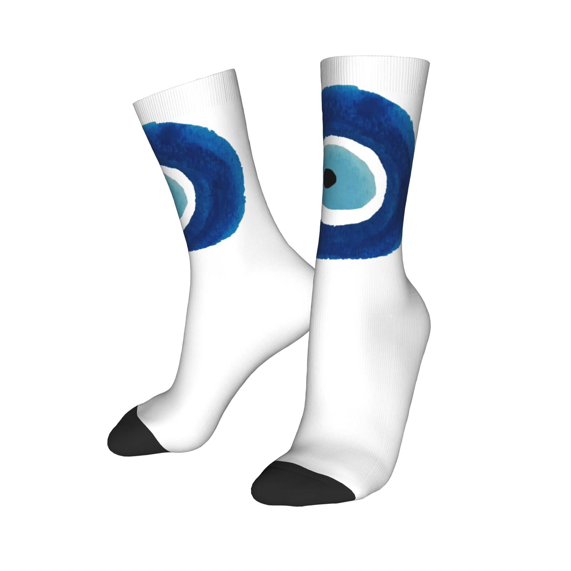 Custom Watercolor Evil Eye Naz - Dress Sock Men 评论和价格