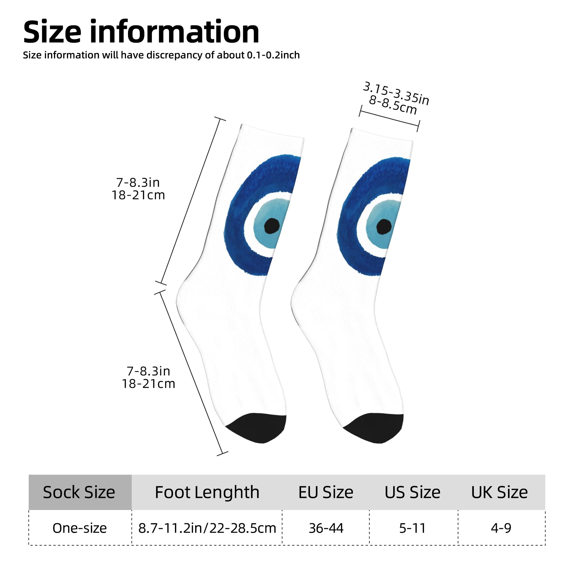 Custom Watercolor Evil Eye Naz - Dress Sock Men 评论和价格