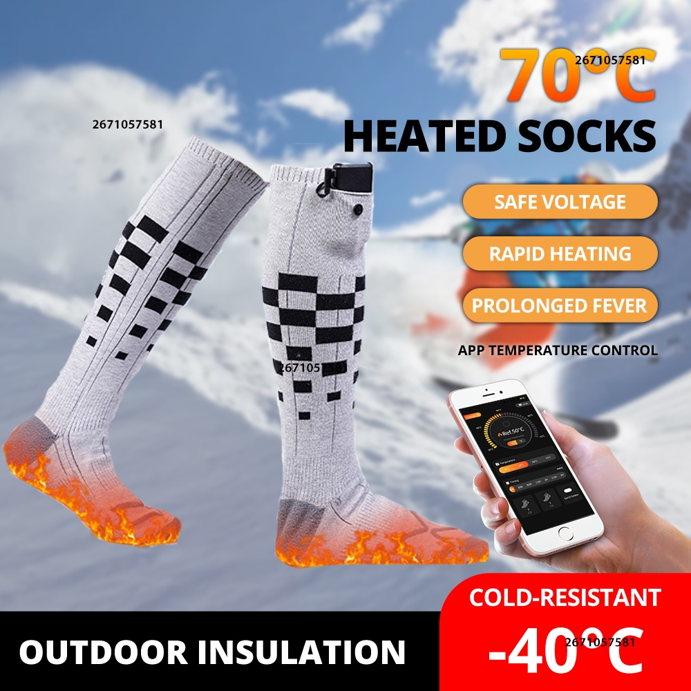 APP Control Heated Socks Recha - Thermal Sock Winter 评论和价格