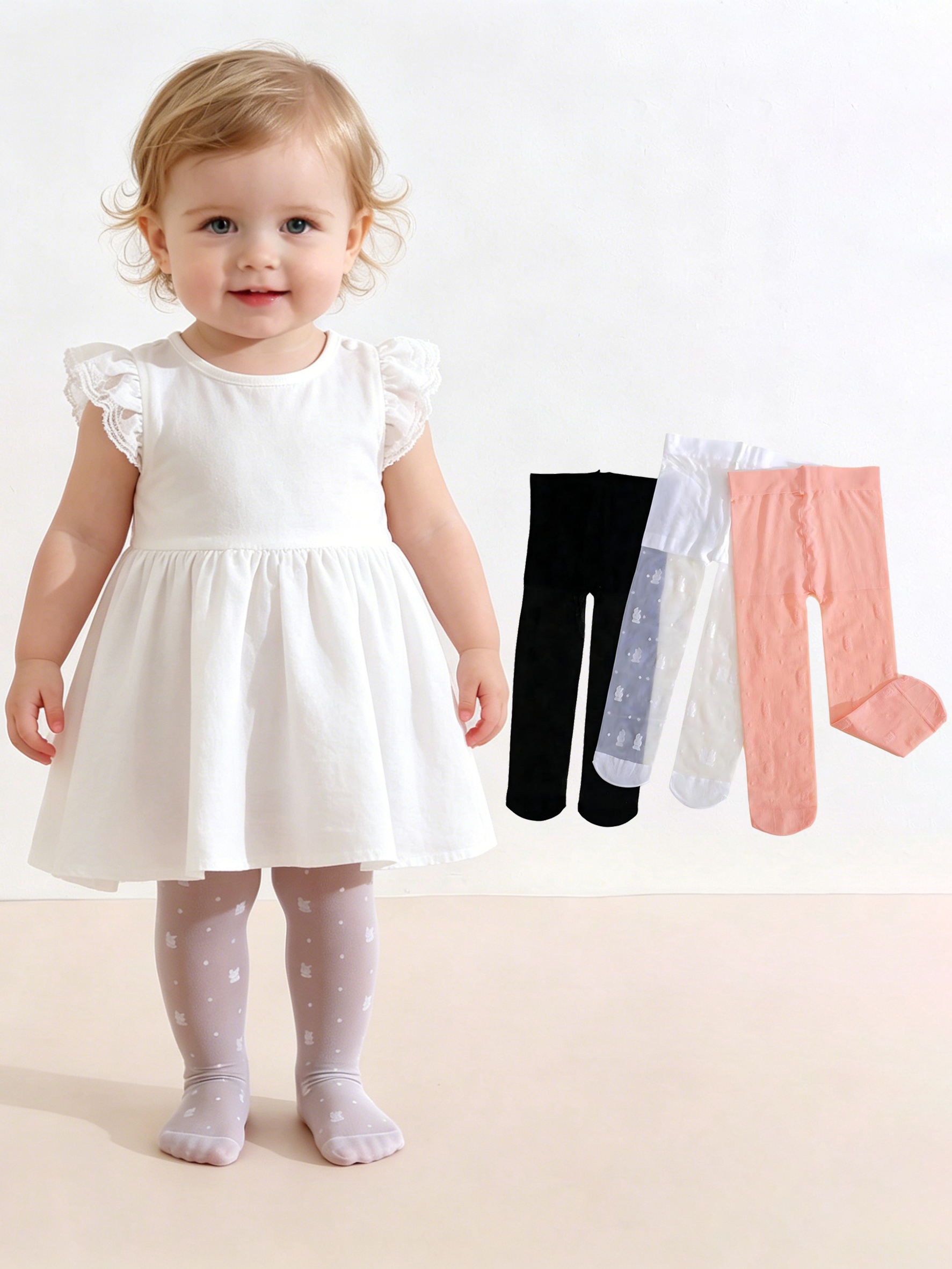 3Pack Toddler Girl Rabbit Prin - Tights Pantyhose Sheer 评论和价格