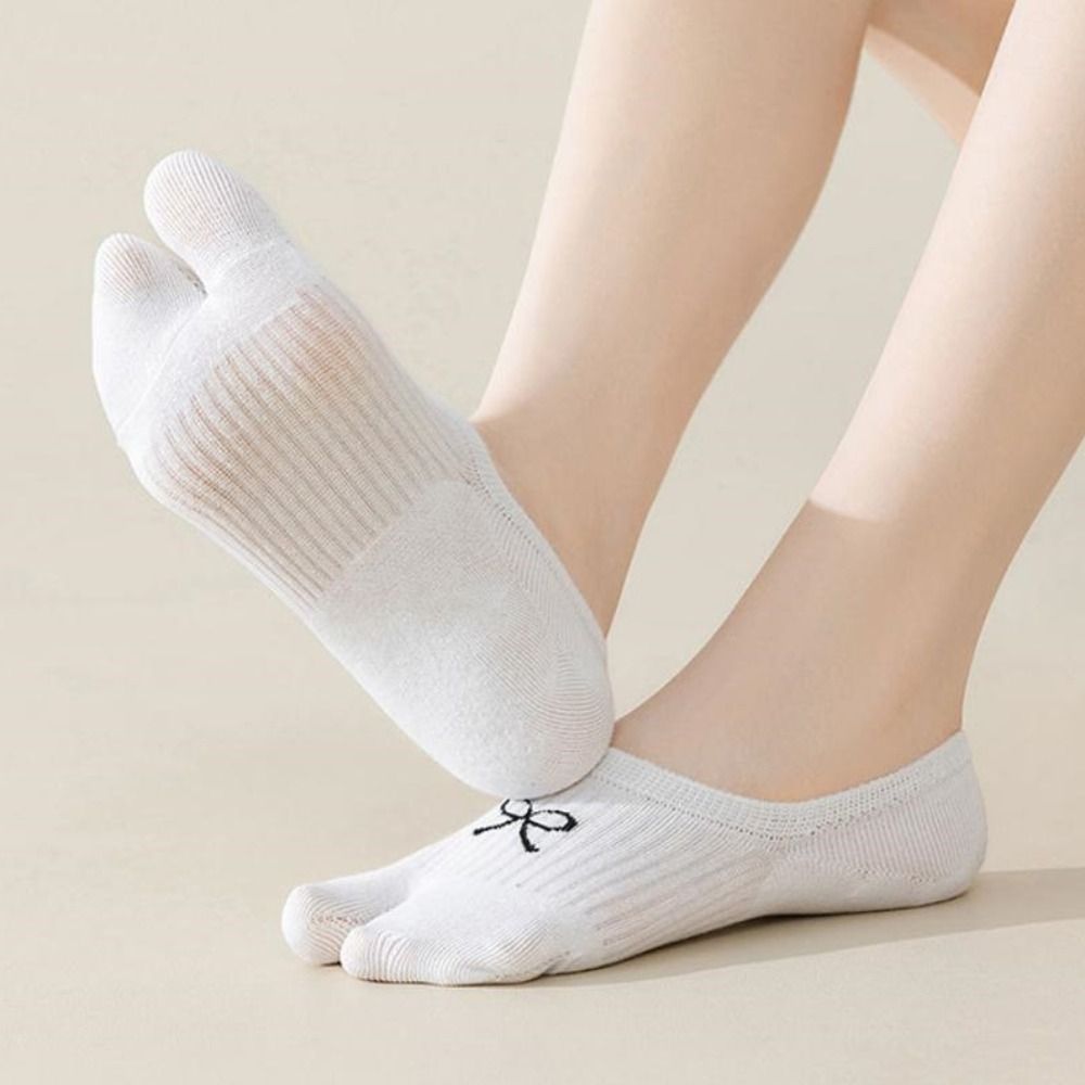 3Pairs Short Tube Two Toe Boat - Toe Sock Split 评论和价格