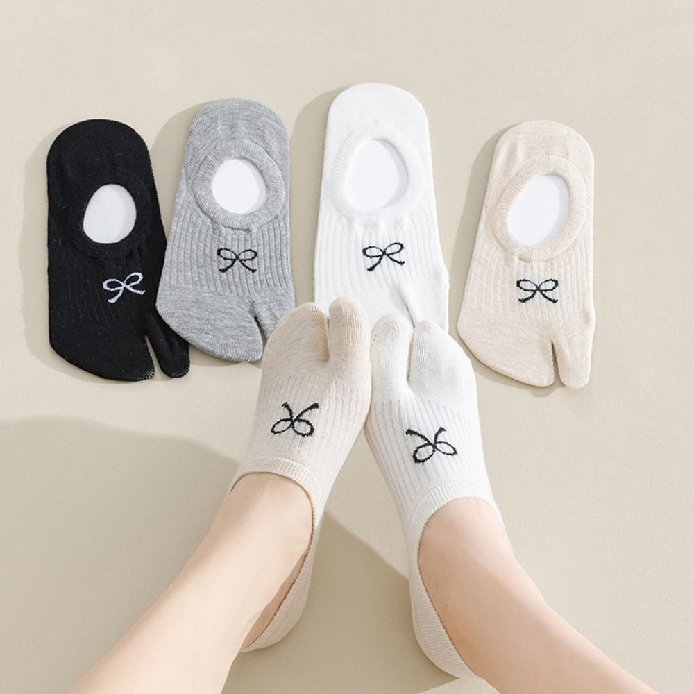 3Pairs Short Tube Two Toe Boat - Toe Sock Split 评论和价格