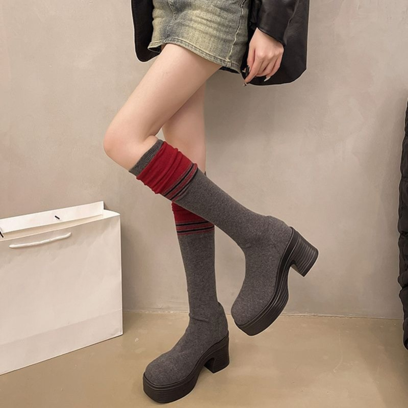 Korean Style Women 2025 Autumn - Knee High Sock Women 评论和价格