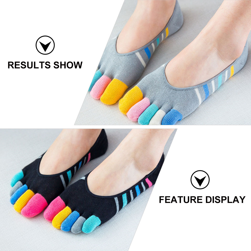 5Pairs Women Finger Toe Socks  - Invisibility Sock Loafer 评论和价格